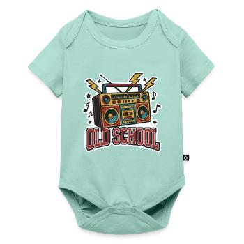 Old School Boombox – Retro-Musik der 80er - Baby Premium Kurzarmbody - Mint  - Vorne