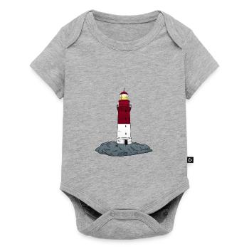 Leuchtturm - Baby Premium Kurzarmbody - Grau meliert - Vorne