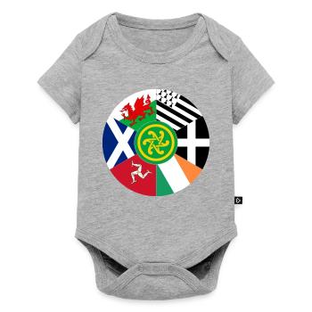 Celtic Nations Flags, Pan Celtic, Wales, Scotland - Baby Premium short-sleeve bodysuit - heather grey - Front