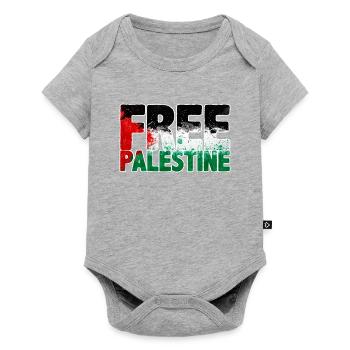 Palestine libre - Body à manches courtes Premium Bébé - gris chiné - Devant