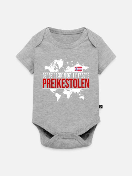 Preikestolen - Baby Premium Kurzarmbody - Grau meliert