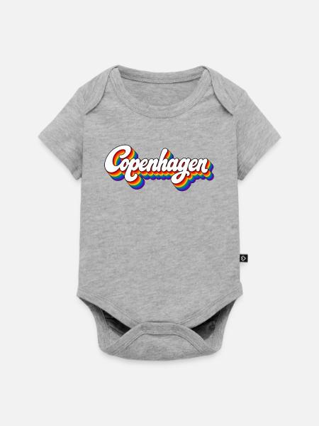 Copenhagen - Denmark - Kopenhagen - Dänemark - Baby Premium Kurzarmbody - Grau meliert