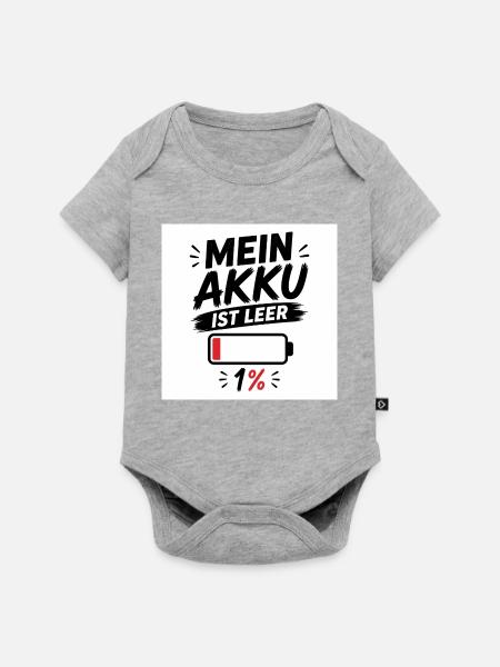 Modernes Design – Einzigartige Geschenkidee - Baby Premium Kurzarmbody - Grau meliert