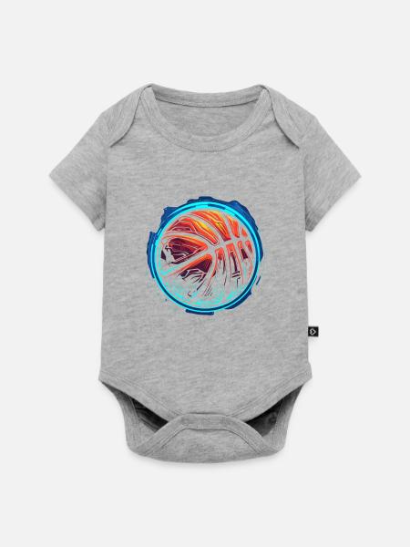 Basketball Ball Steamwave - Baby Premium Kurzarmbody - Grau meliert