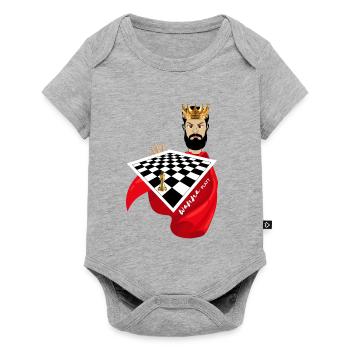 Gambit-König - Baby Premium Kurzarmbody - Grau meliert - Vorne