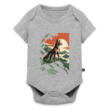 Philippinischer Waldhund - Baby Premium Kurzarmbody - Grau meliert - Vorne
