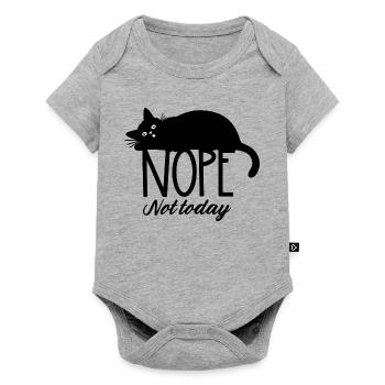 Nope not today cat  - Baby Premium Kurzarmbody - Grau meliert - Vorne
