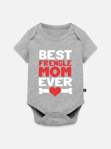 Frengle Hund - Baby Premium Kurzarmbody - Grau meliert