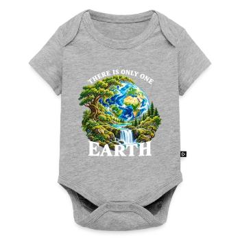 Erde: Einzigartige Naturwelt - Baby Premium Kurzarmbody - Grau meliert - Vorne