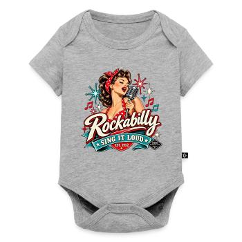 Rockabilly-Sänger – Sing It Loud 1952 - Baby Premium Kurzarmbody - Grau meliert - Vorne