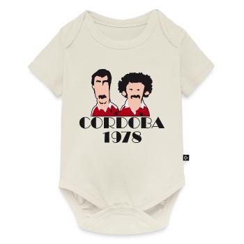 Cordoba 1978 Fussball Retro Geschenk Shirt - Baby Premium Kurzarmbody - Naturweiß - Vorne