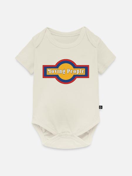 moving people - Baby Premium Kurzarmbody - Naturweiß