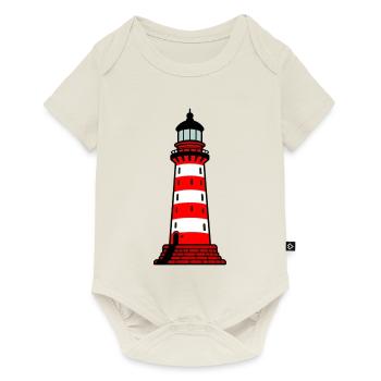 Lighthouse - Baby Premium short-sleeve bodysuit - off white - Front