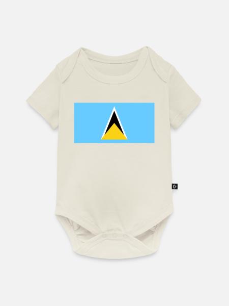St. Lucia - Baby Premium Kurzarmbody - Naturweiß