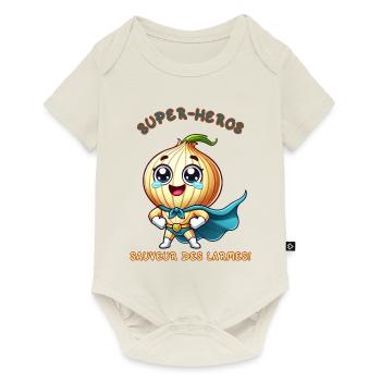 Superheld - Retter der Tränen - Baby Premium Kurzarmbody - Naturweiß - Vorne