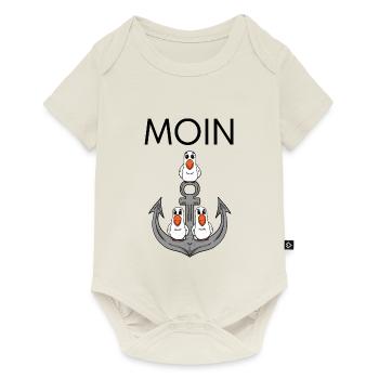 Anker Möwe Seemöwe Moin Nordsee - Baby Premium Kurzarmbody - Naturweiß - Vorne