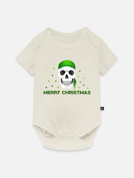 Merry Christmas - Baby Premium Kurzarmbody - Naturweiß