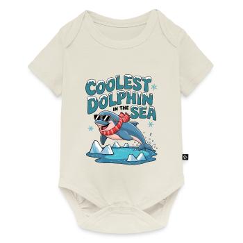 Le dauphin le plus cool de la mer - Body à manches courtes Premium Bébé - blanc cassé - Devant