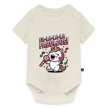 Fa-la-la-la Fabuleux ! - Body à manches courtes Premium Bébé - blanc cassé - Devant