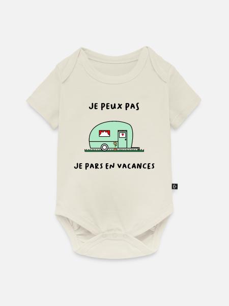 ICH KANN NICHT. - Urlaub. ES LEBE DER URLAUB. URLAUB - Baby Premium Kurzarmbody - Naturweiß