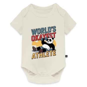 World's Okayest Athlete - Baby Premium short-sleeve bodysuit - off white - Front
