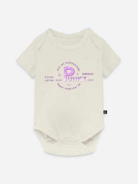 zum Punkt kommen - Baby Premium Kurzarmbody - Naturweiß