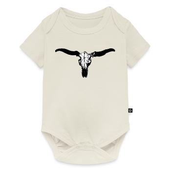 tierschädel rind - Baby Premium Kurzarmbody - Naturweiß - Vorne
