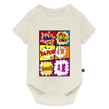 Comicstrip Comic-Strip Comic - Baby Premium Kurzarmbody - Naturweiß - Vorne