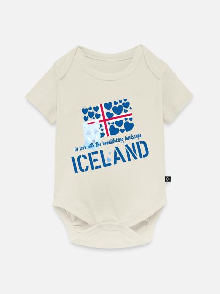 Iceland fox - Baby Premium Kurzarmbody - Naturweiß