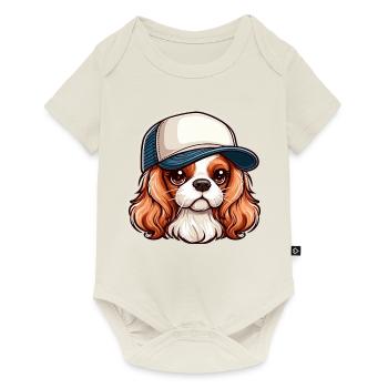 Cavalier King Charles Hund Hund - Mütze - Baby Premium Kurzarmbody - Naturweiß - Vorne