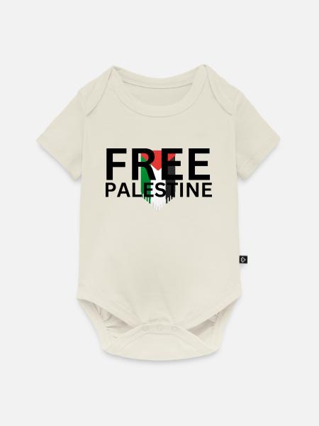 Free Palestine - Baby Premium Kurzarmbody - Naturweiß