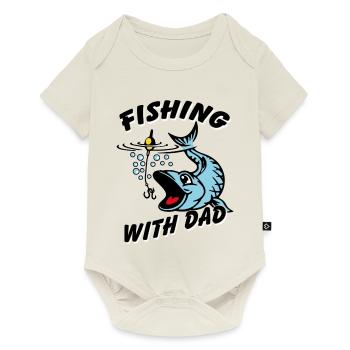 Fishing with dad is the most beautiful - Baby Premium short-sleeve bodysuit - off white - Front