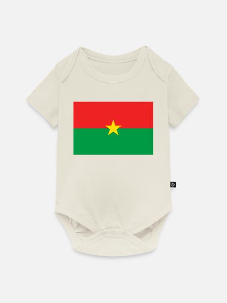 Burkina pectorisch - Baby Premium Kurzarmbody - Naturweiß