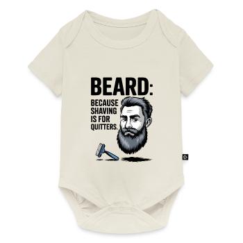BEARD: Weil Rasieren etwas für Aufsteiger ist - Baby Premium Kurzarmbody - Naturweiß - Vorne