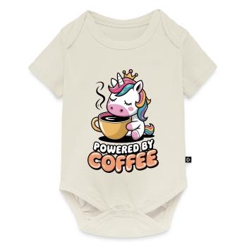 Propulsé par le café - Body à manches courtes Premium Bébé - blanc cassé - Devant
