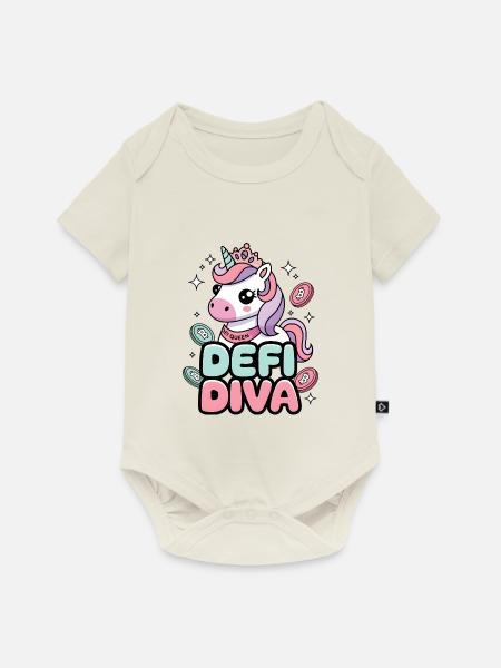 Defi Diva - Baby Premium Kurzarmbody - Naturweiß