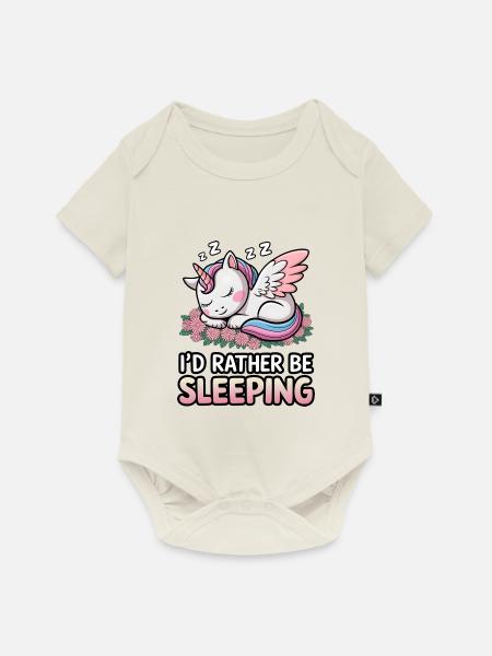 Ich würde lieber schlafen - Baby Premium Kurzarmbody - Naturweiß