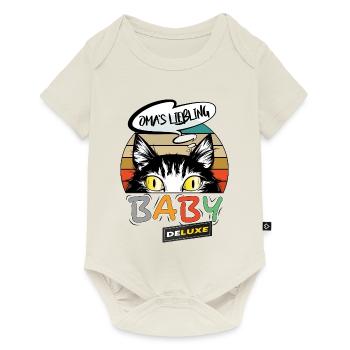Oma Liebling Beste Baby - Baby Premium Kurzarmbody - Naturweiß - Vorne
