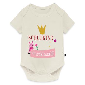 Schulkind erstklassig - Baby Premium Kurzarmbody - Naturweiß - Vorne