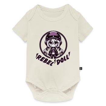 Rebellische Puppe - Baby Premium Kurzarmbody - Naturweiß - Vorne
