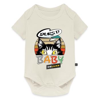 Baby Trinken Katze - Baby Premium Kurzarmbody - Naturweiß - Vorne