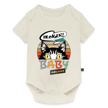 Baby Hunger Katze - Baby Premium Kurzarmbody - Naturweiß - Vorne