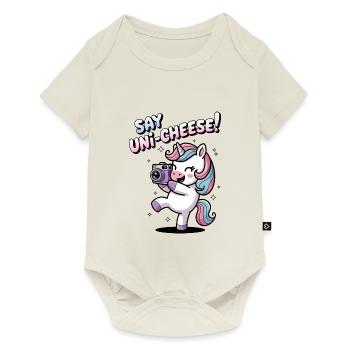 Sagen Sie Uni-Cheese! - Baby Premium Kurzarmbody - Naturweiß - Vorne