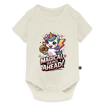 Magical Gains Ahead! - Baby Premium short-sleeve bodysuit - off white - Front