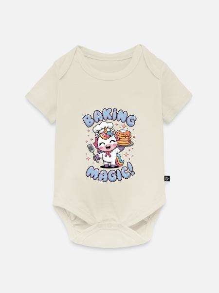 Back-Magie! - Baby Premium Kurzarmbody - Naturweiß
