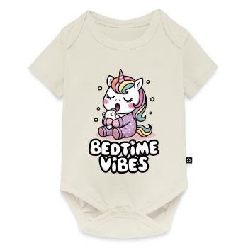 Gute-Nacht-Vibes - Baby Premium Kurzarmbody - Naturweiß - Vorne