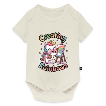 Creating Rainbows - Baby Premium short-sleeve bodysuit - off white - Front