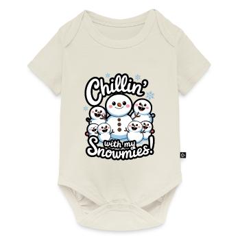 Chillin' With My Snowmies! - Baby Premium short-sleeve bodysuit - off white - Front