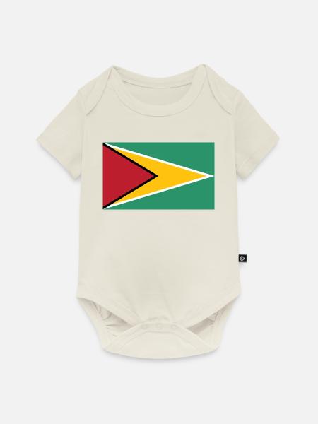 Guyana - Baby Premium Kurzarmbody - Naturweiß