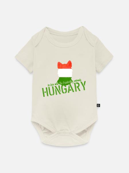 Ungarn Schakal Fuchs - Baby Premium Kurzarmbody - Naturweiß